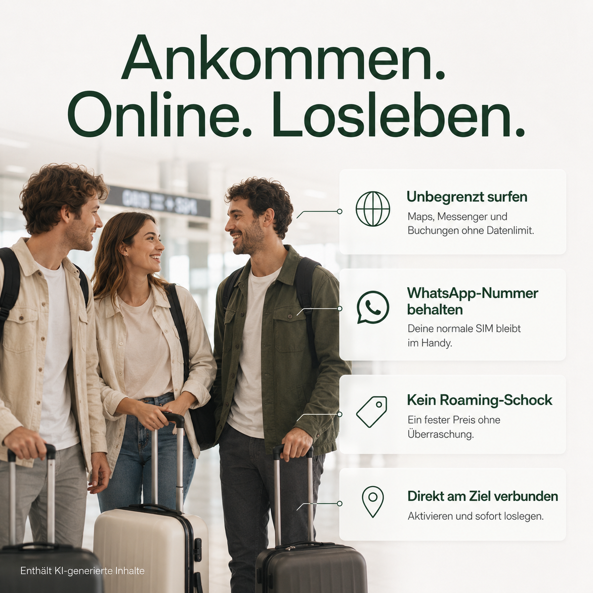 Ankommen, online sein, losleben – unbegrenzt surfen ohne Roaming-Schock