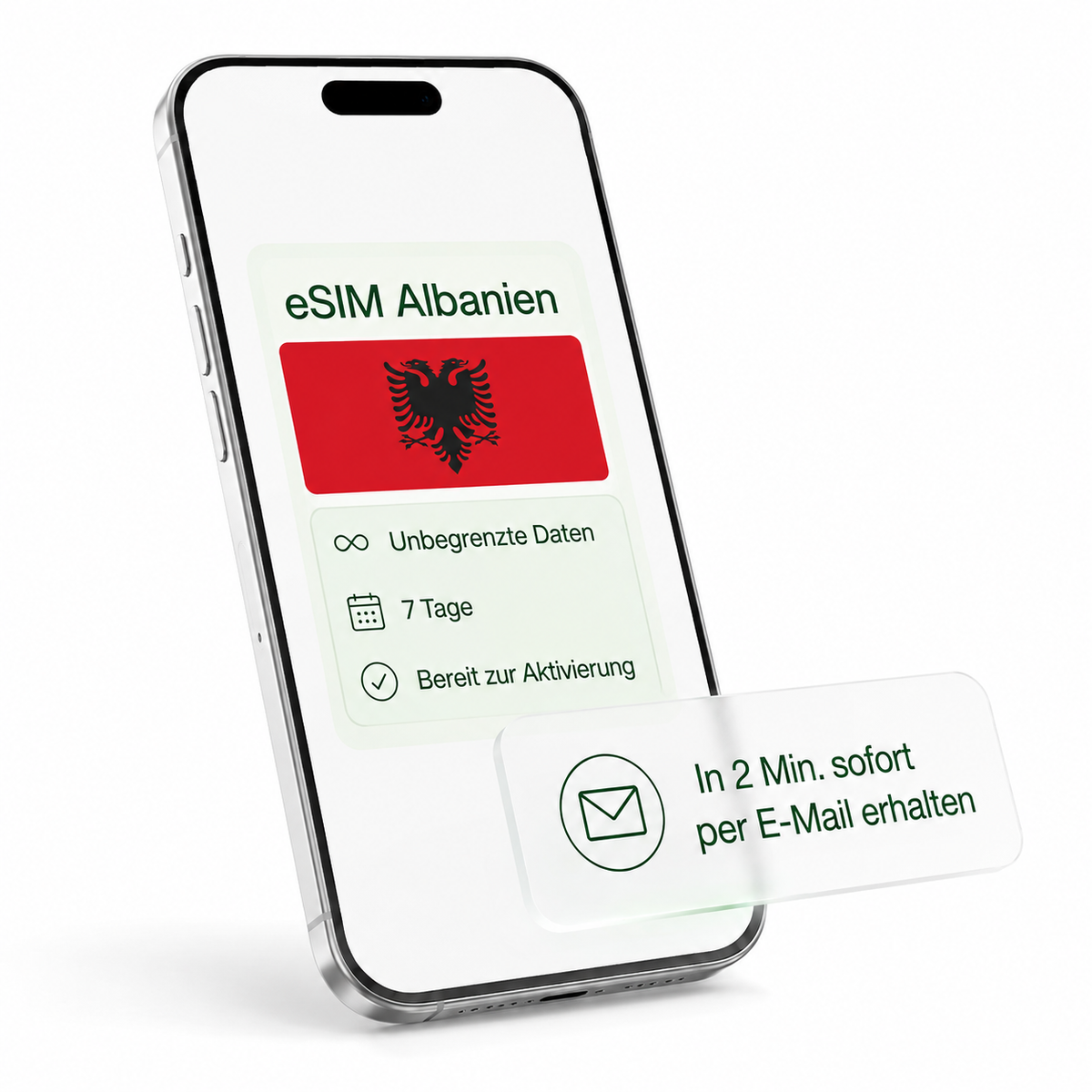 eSIM für Albanien – unbegrenzte Daten, bereit zur Aktivierung