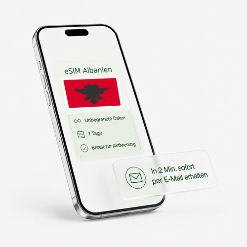 eSIM für Albanien – unbegrenzte Daten, bereit zur Aktivierung