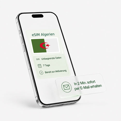 eSIM für Algerien – unbegrenzte Daten, bereit zur Aktivierung
