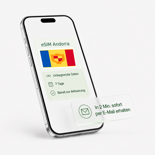 eSIM für Andorra – unbegrenzte Daten, bereit zur Aktivierung