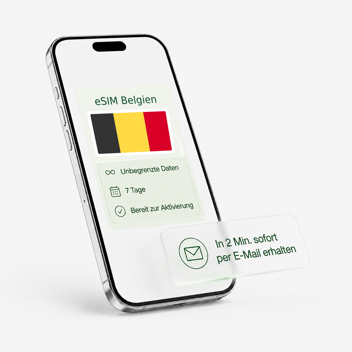 eSIM für Belgien – unbegrenzte Daten, bereit zur Aktivierung