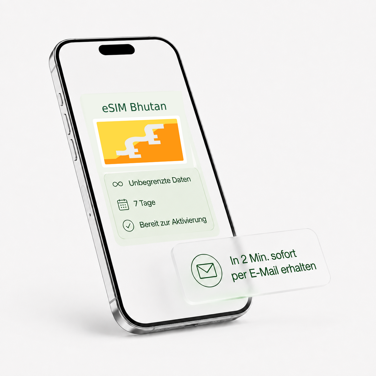 eSIM für Bhutan – unbegrenzte Daten, bereit zur Aktivierung