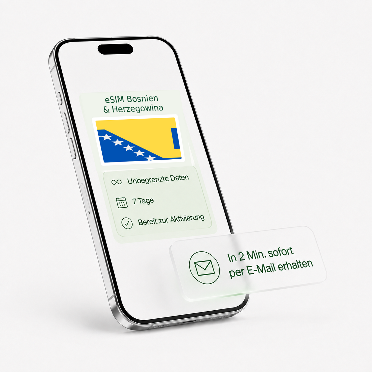 eSIM für Bosnien & Herzegowina – unbegrenzte Daten, bereit zur Aktivierung