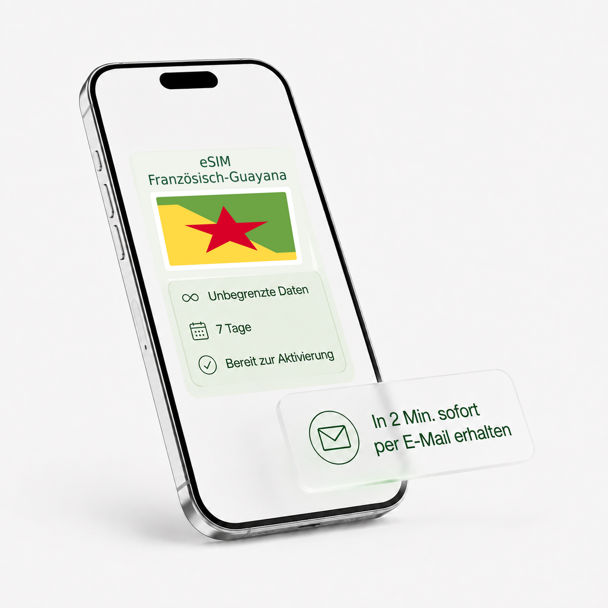 eSIM für Französisch-Guayana – unbegrenzte Daten, bereit zur Aktivierung