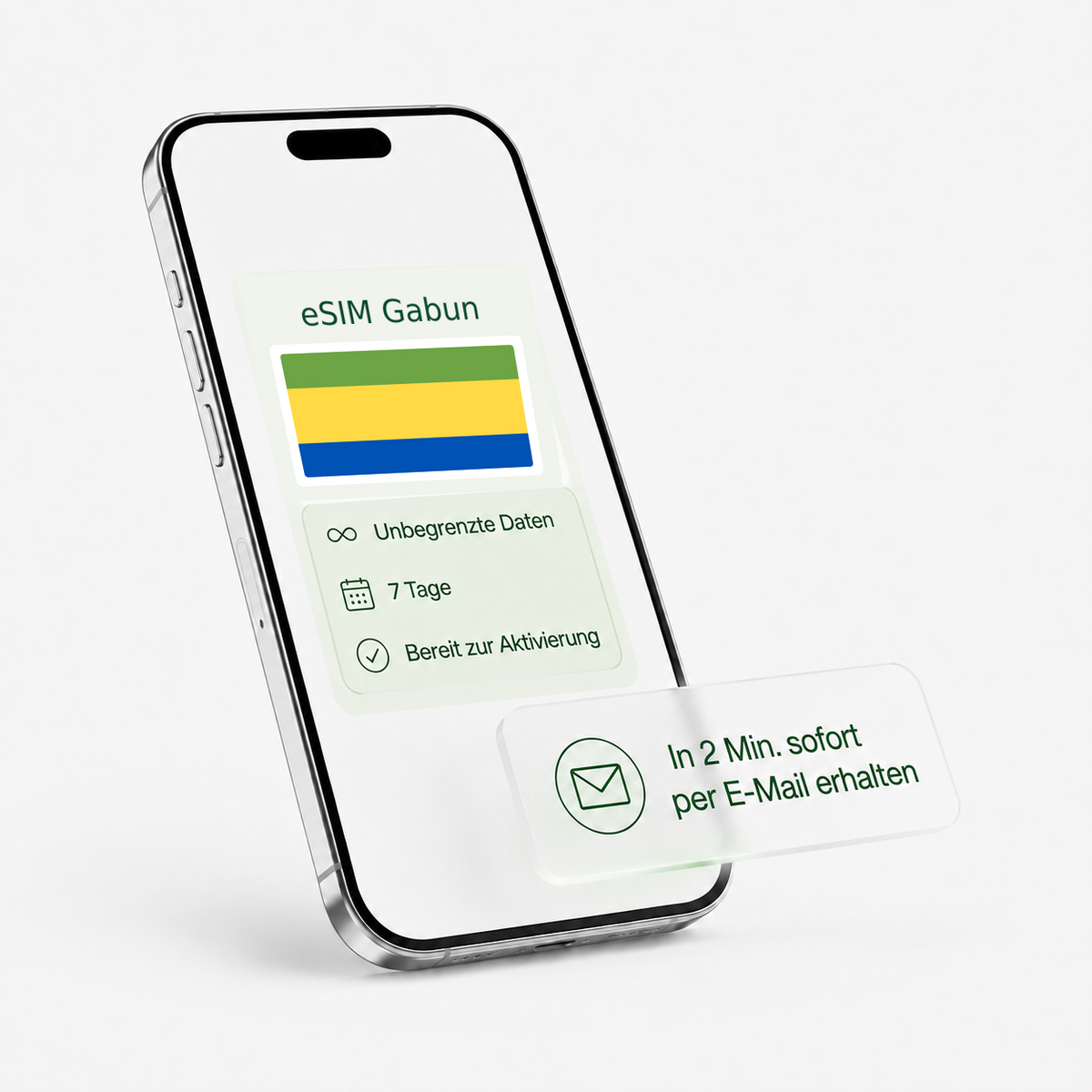 eSIM für Gabun – unbegrenzte Daten, bereit zur Aktivierung