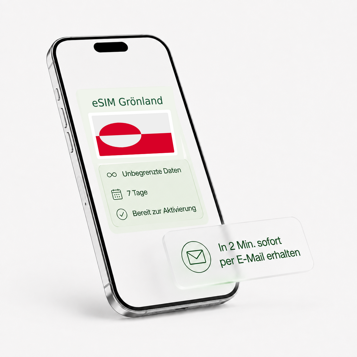 eSIM für Grönland – unbegrenzte Daten, bereit zur Aktivierung