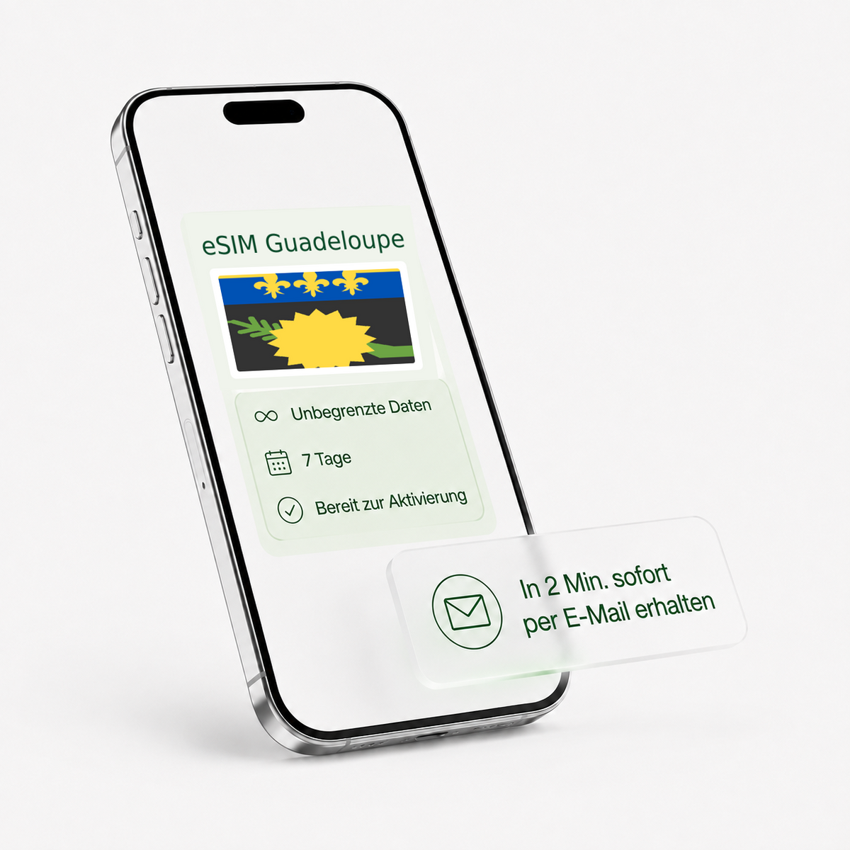 eSIM für Guadeloupe – unbegrenzte Daten, bereit zur Aktivierung