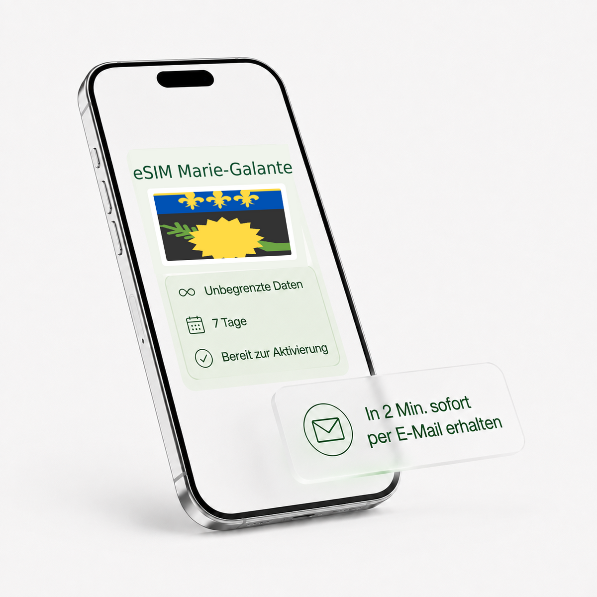 eSIM für Marie-Galante – unbegrenzte Daten, bereit zur Aktivierung