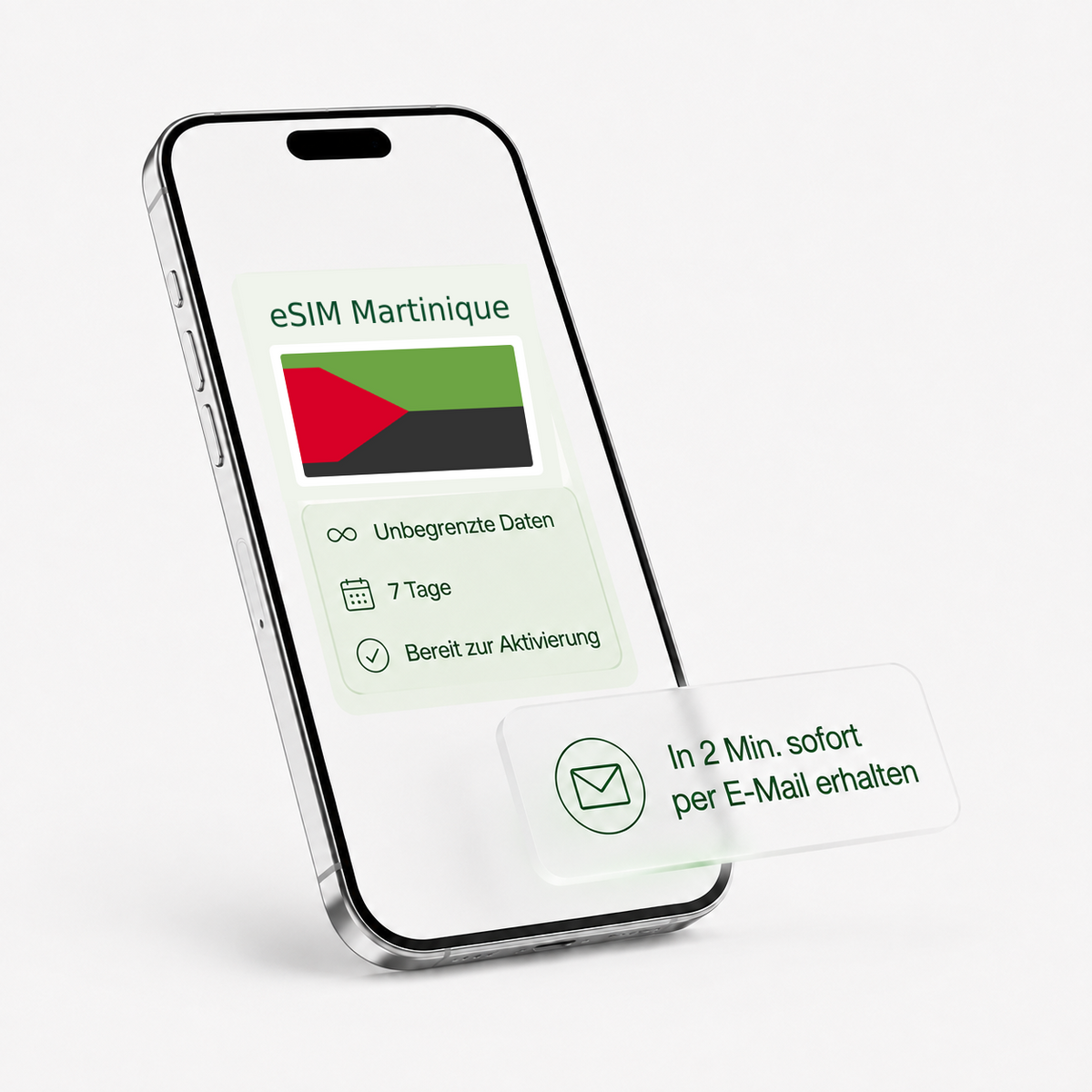 eSIM für Martinique – unbegrenzte Daten, bereit zur Aktivierung