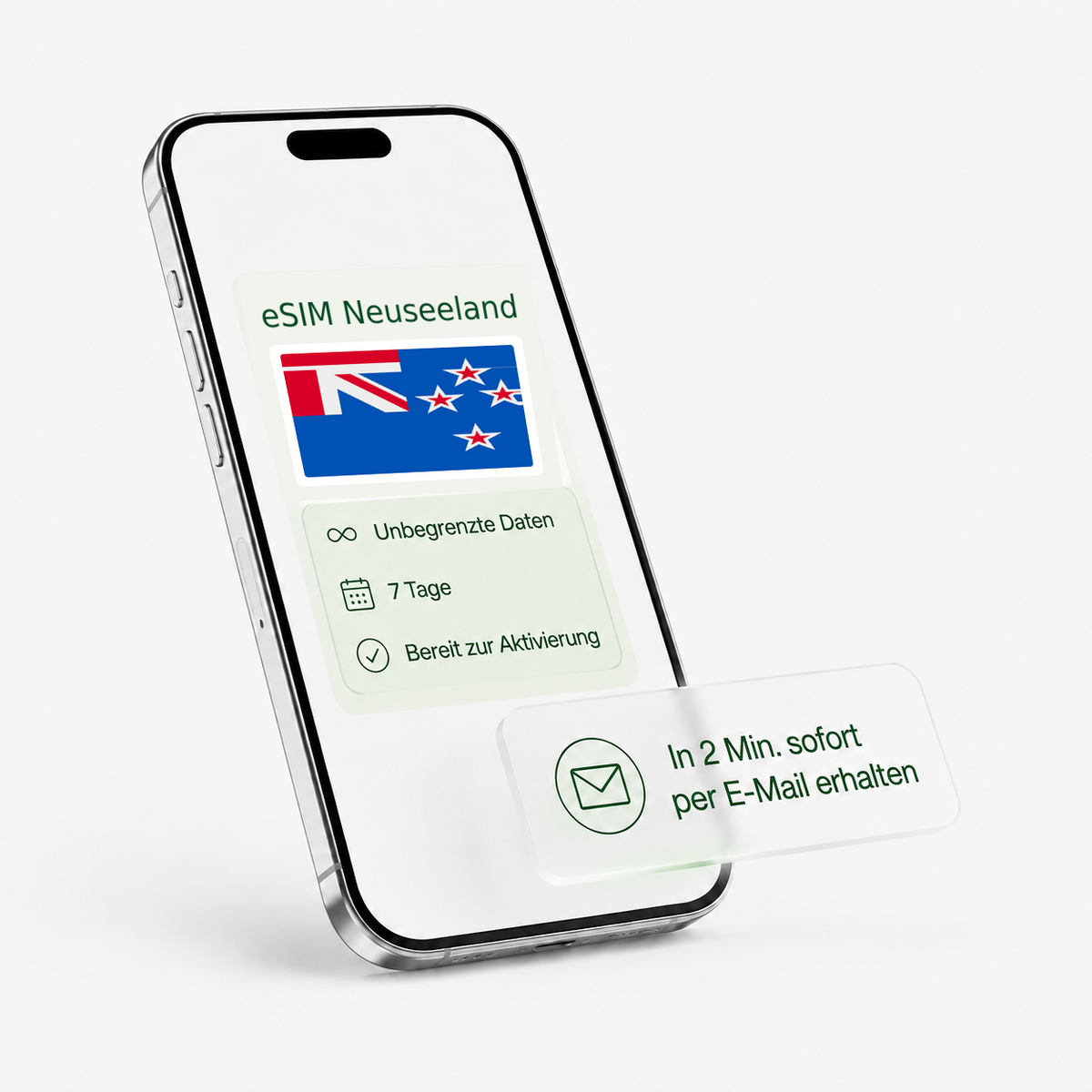 eSIM für Neuseeland – unbegrenzte Daten, bereit zur Aktivierung