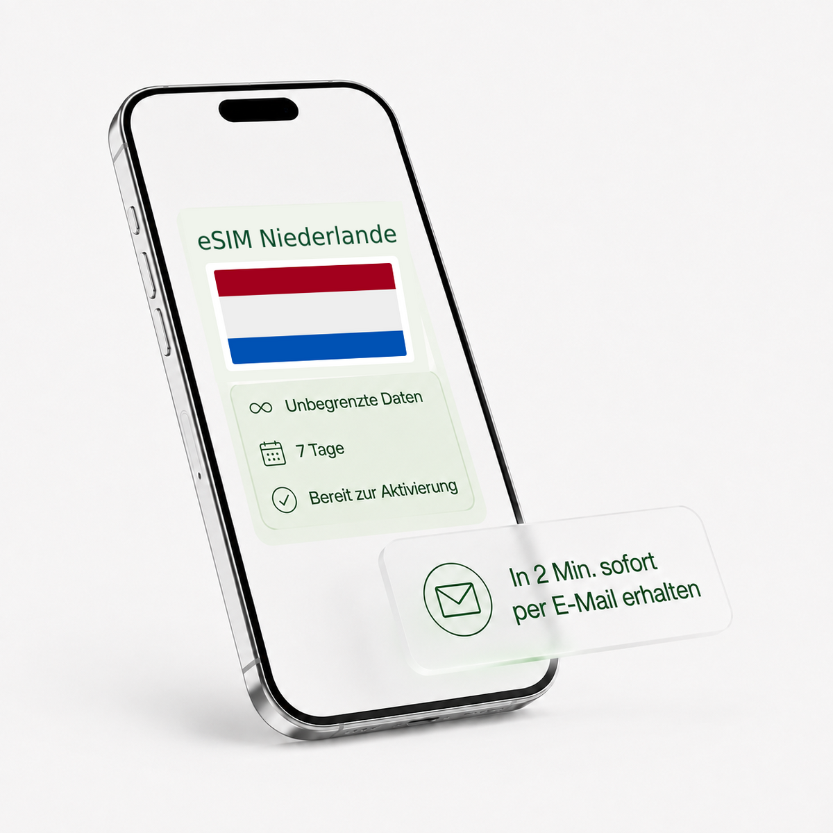 eSIM für die Niederlande – unbegrenzte Daten, bereit zur Aktivierung