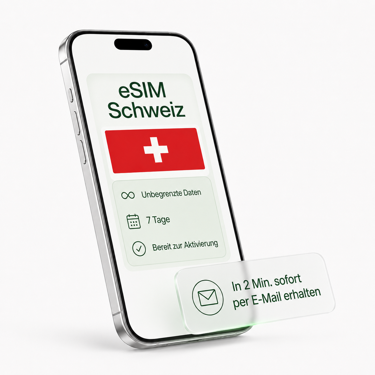 eSIM für die Schweiz – unbegrenzte Daten, bereit zur Aktivierung