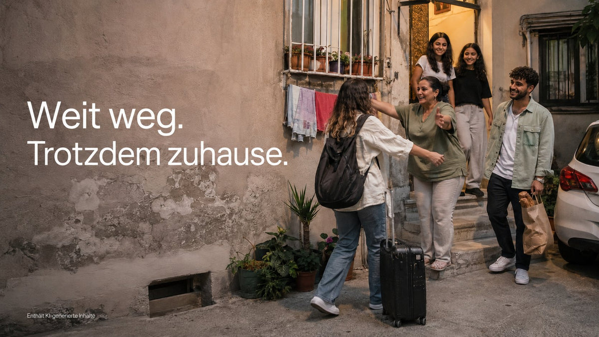 Far away yet at home – a family welcoming a traveller with open arms